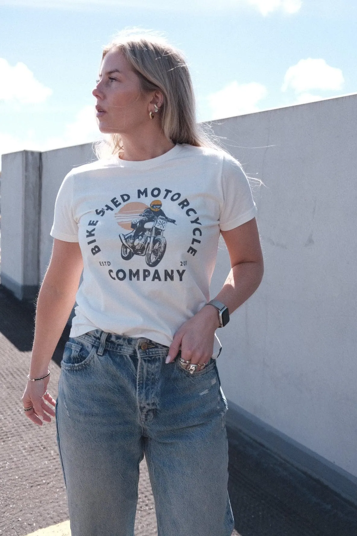 BSMC Women's Sunset T-Shirt - Off White