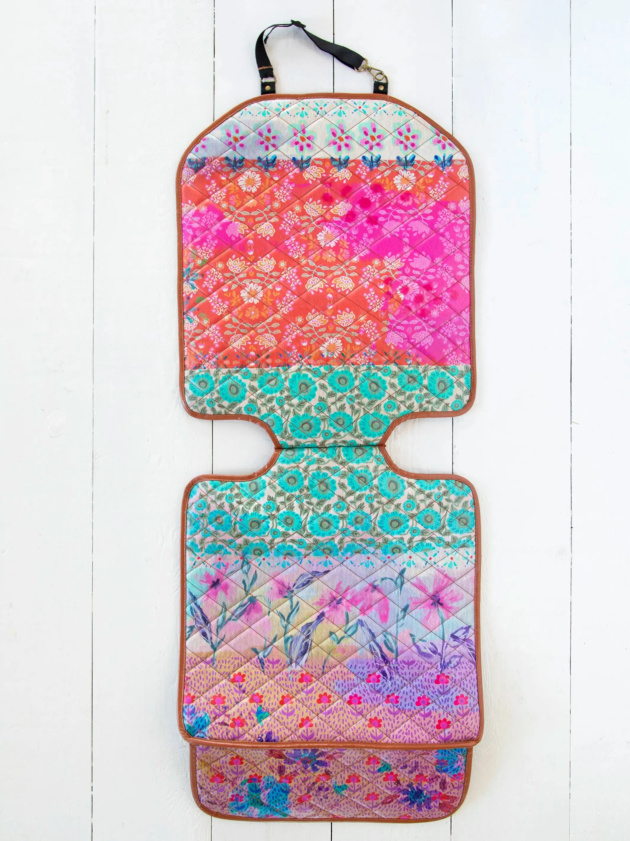 Car Seat Protector - Pink Watercolor Patchwork