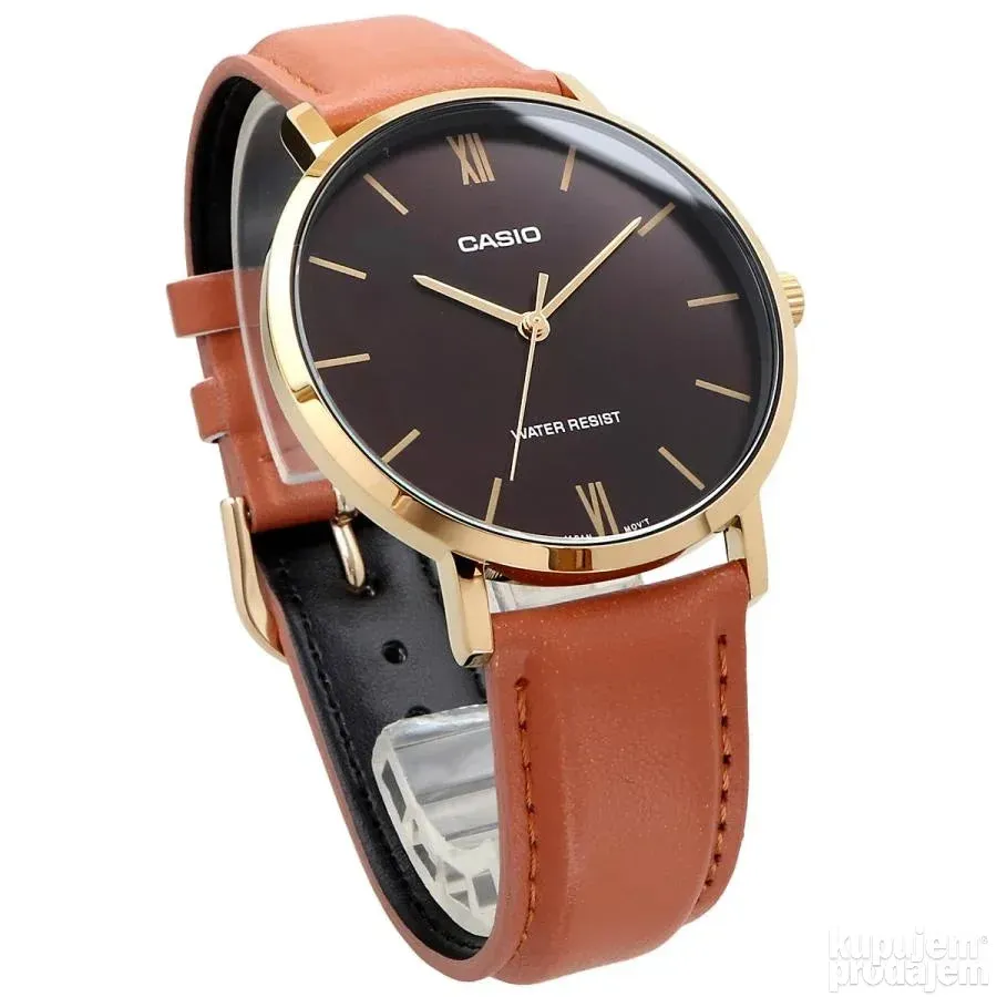 Casio "Minimalistic" Brown Dial Gold Tone Men's Watch |  MTP-VT01GL-5BUDF