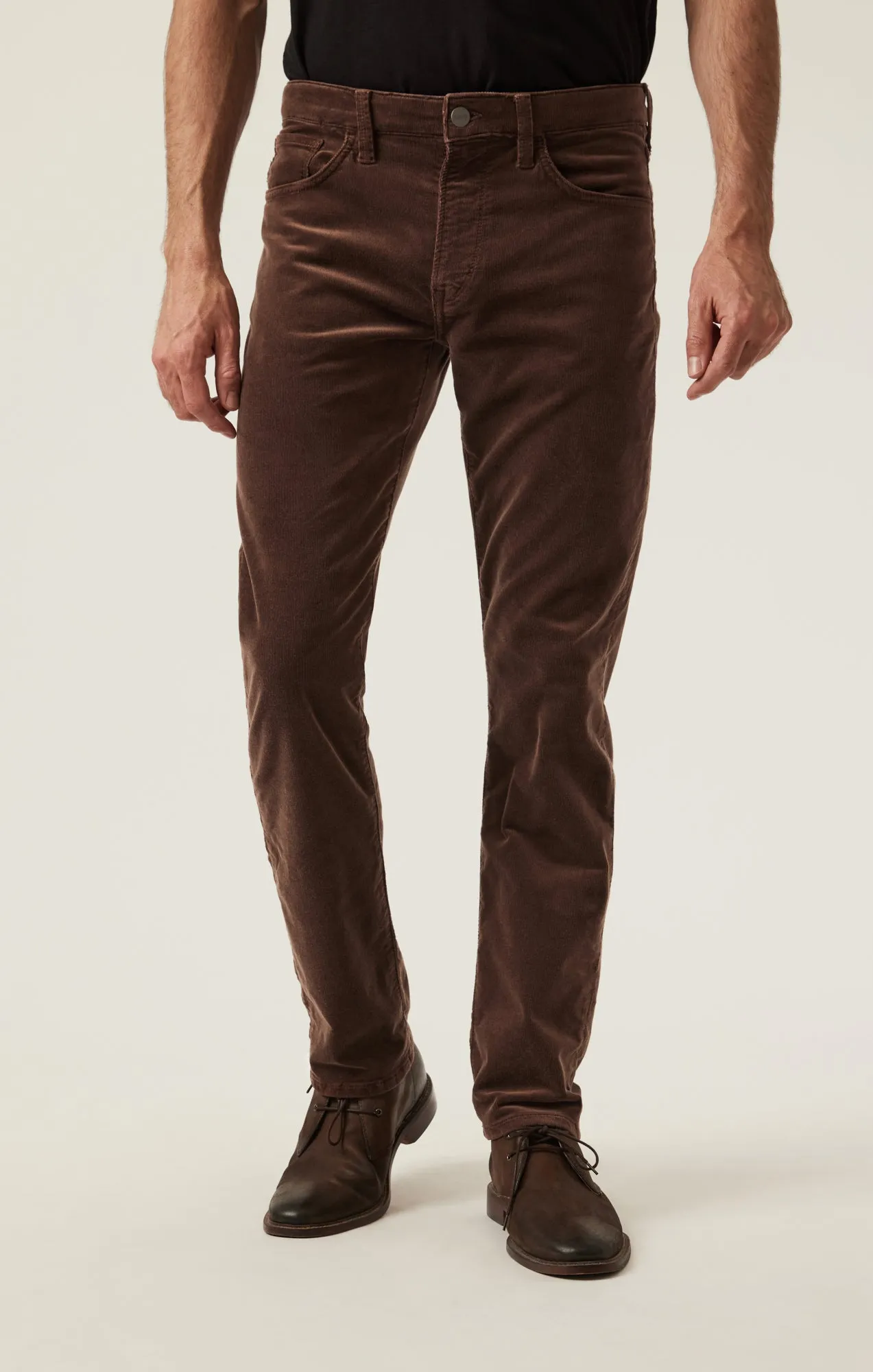 Charisma Relaxed Straight Pants in Brown Cord