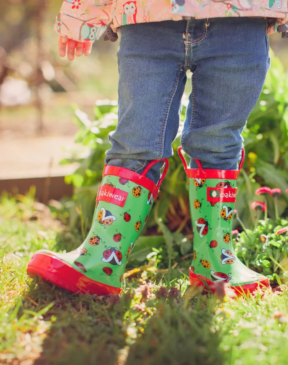 CHILDREN’S RUBBER RAIN BOOTS, LADYBUG