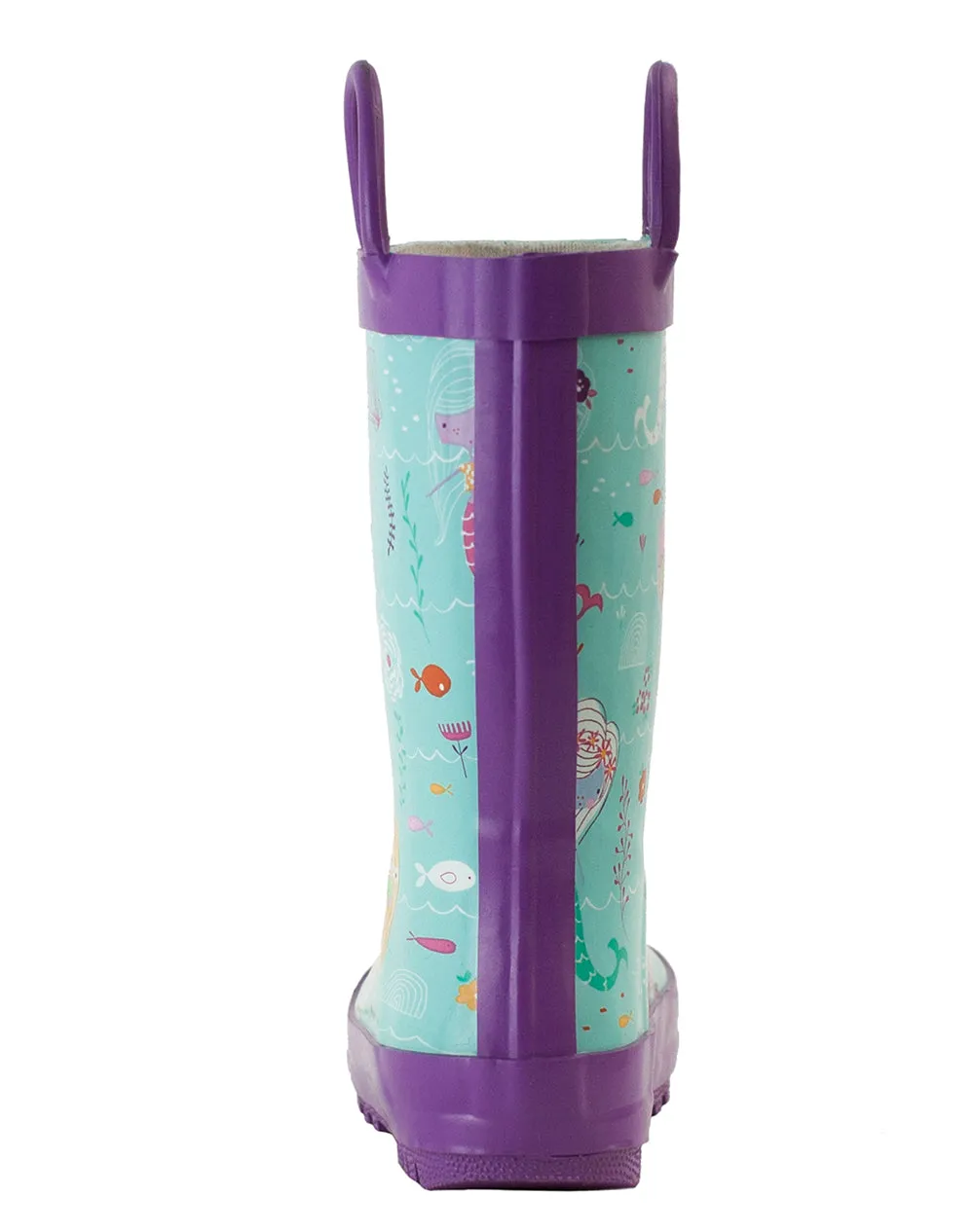 CHILDREN’S RUBBER RAIN BOOTS, MERMAIDS