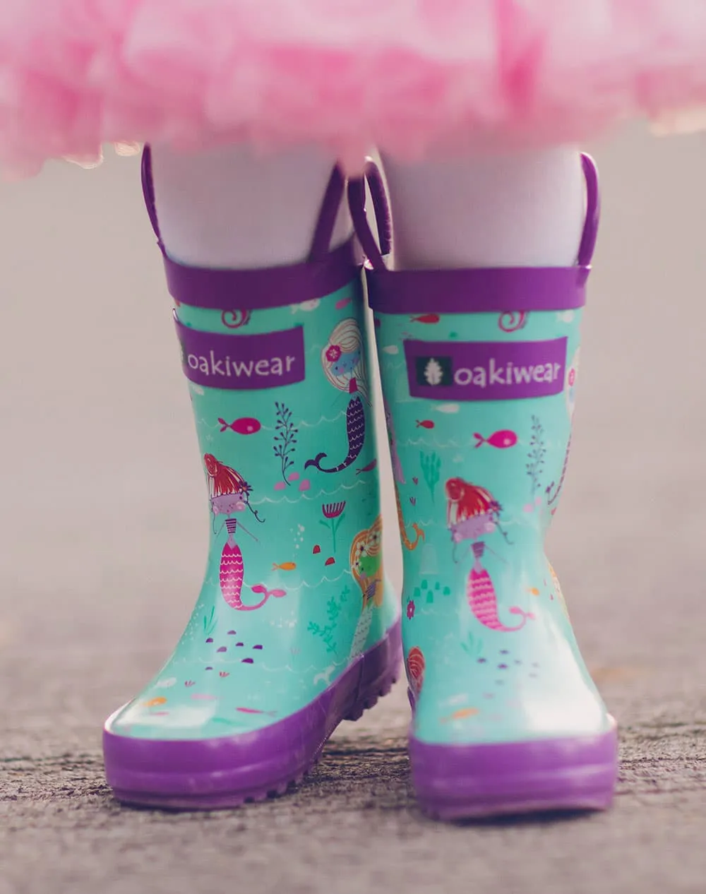 CHILDREN’S RUBBER RAIN BOOTS, MERMAIDS