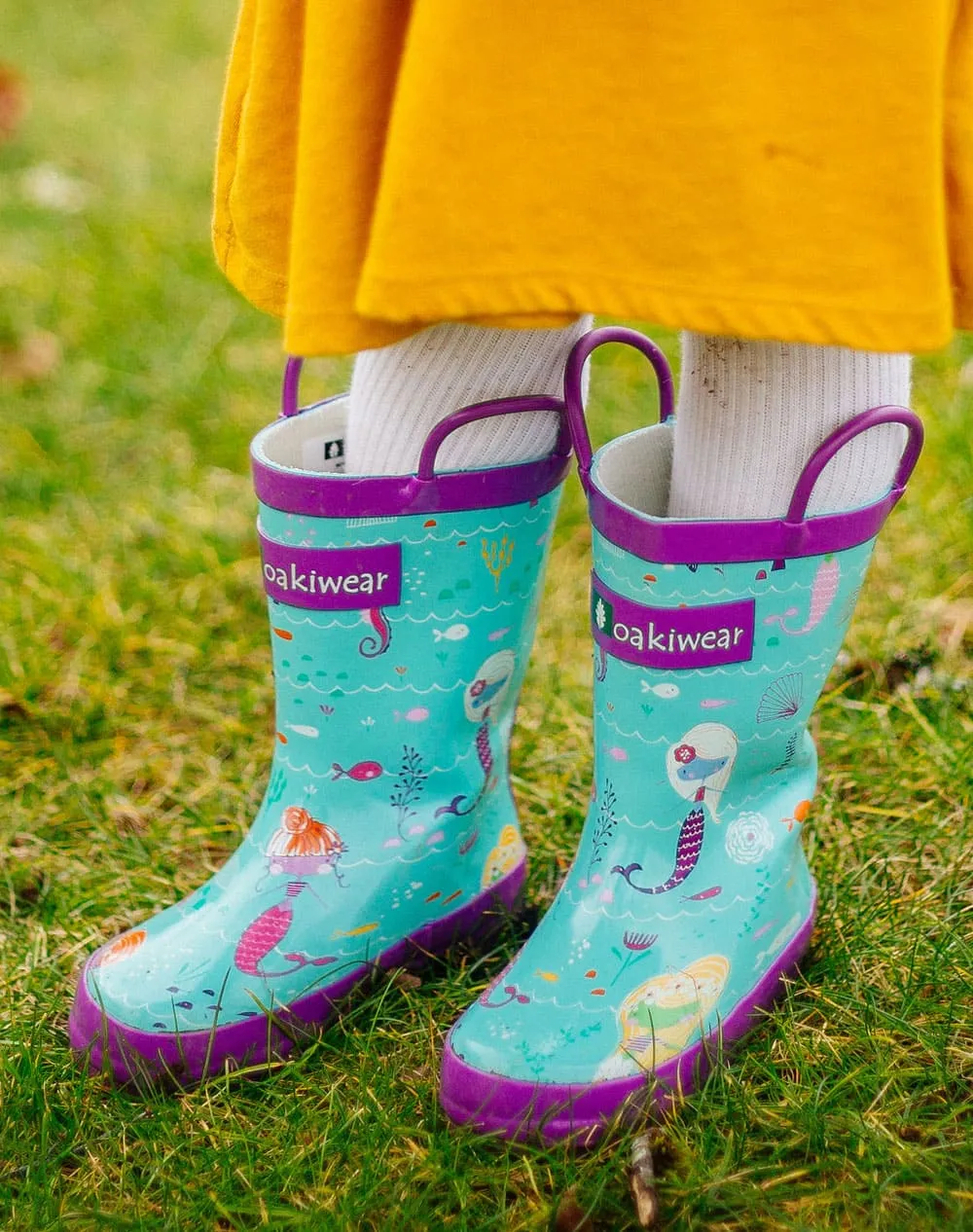 CHILDREN’S RUBBER RAIN BOOTS, MERMAIDS