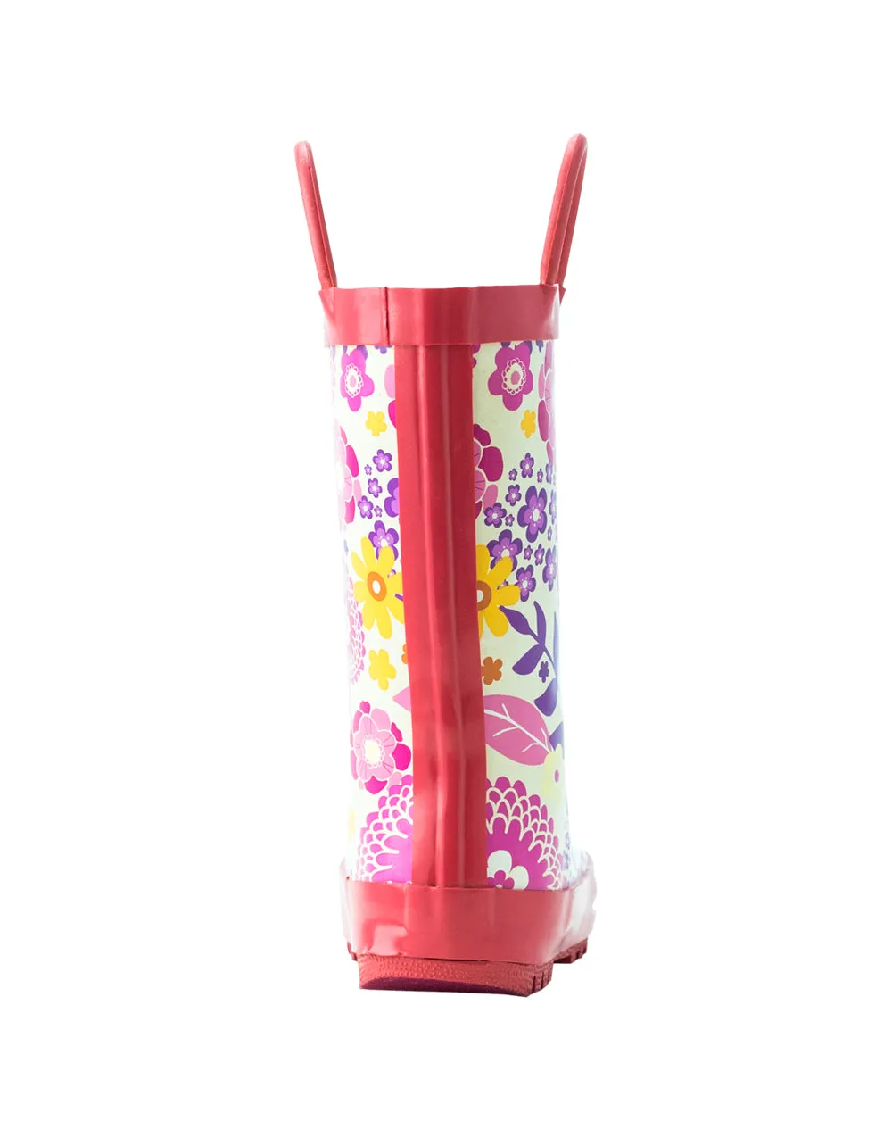 CHILDREN’S RUBBER RAIN BOOTS PINK FLOWERS