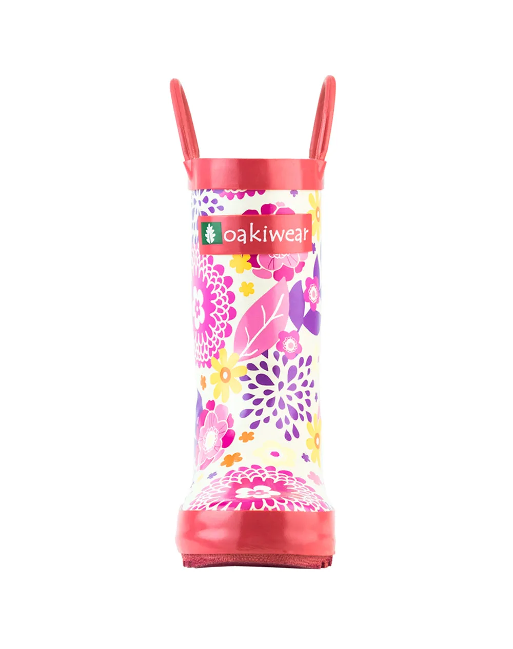 CHILDREN’S RUBBER RAIN BOOTS PINK FLOWERS