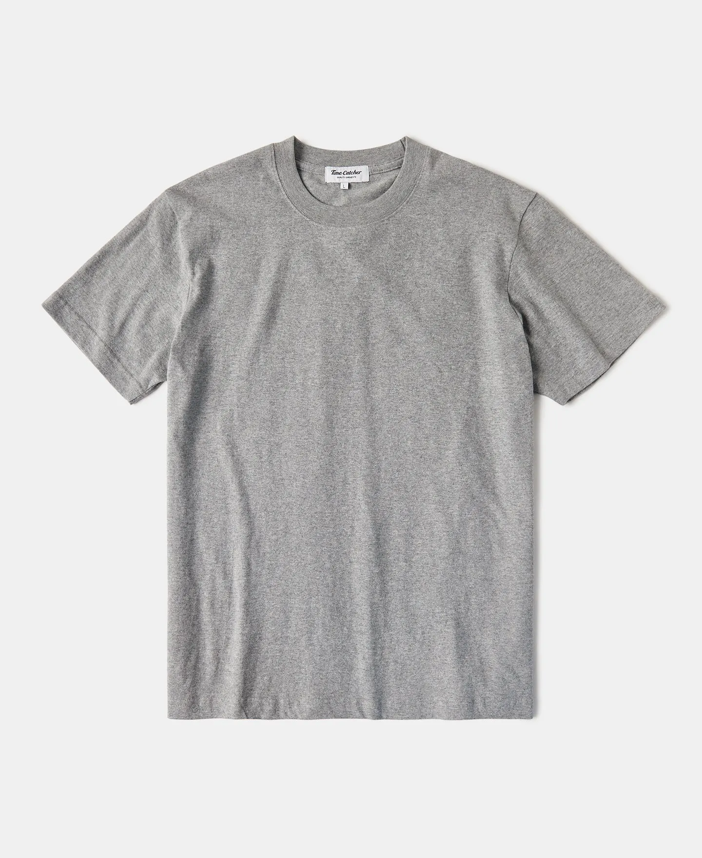 Classic Fit 7.4 oz Jersey Crewneck Tubular T-Shirt - Gray