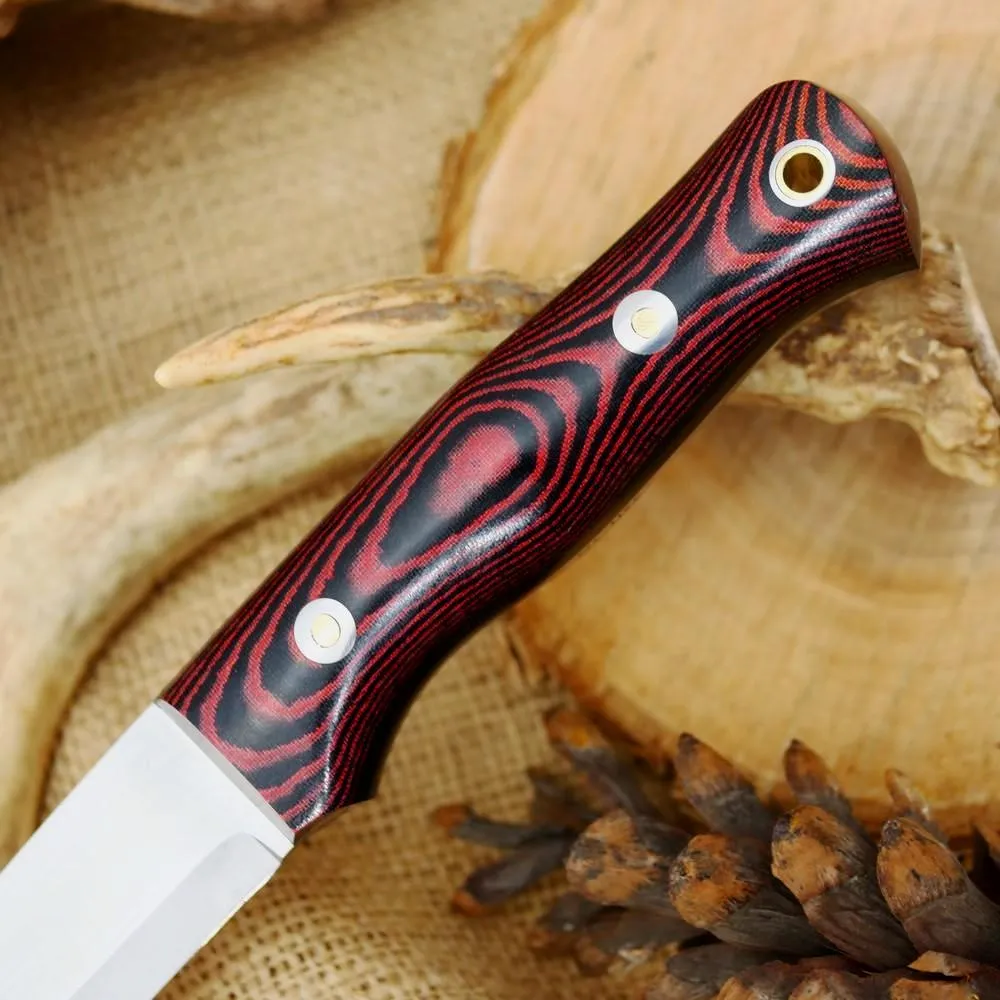 Classic: Red & Black Linen Micarta