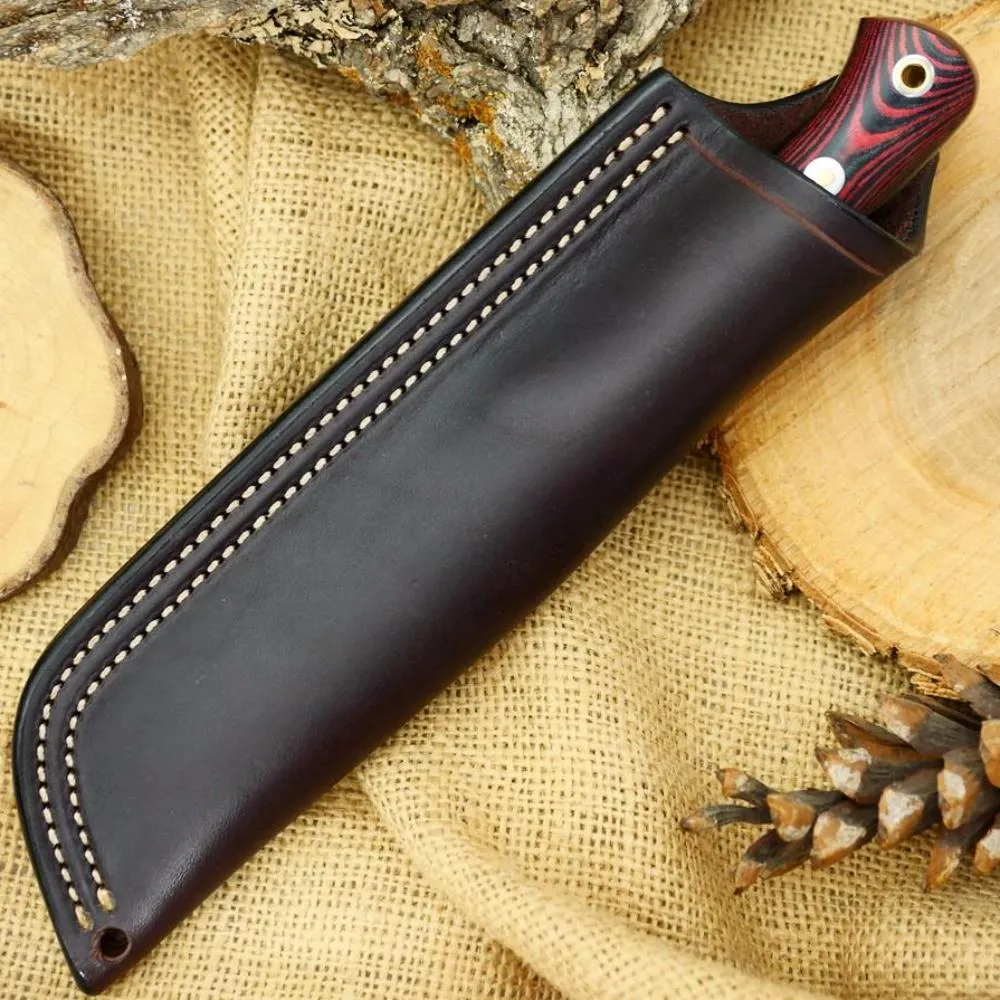 Classic: Red & Black Linen Micarta