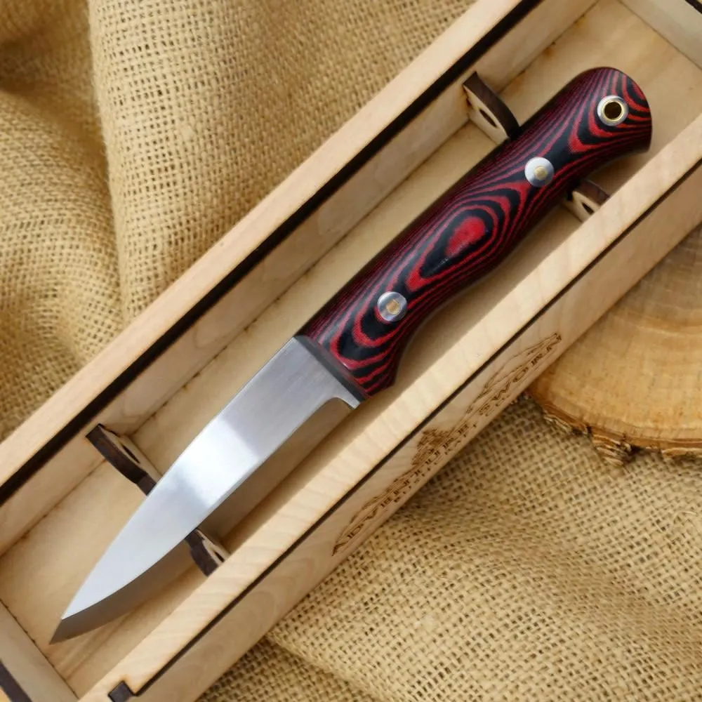 Classic: Red & Black Linen Micarta