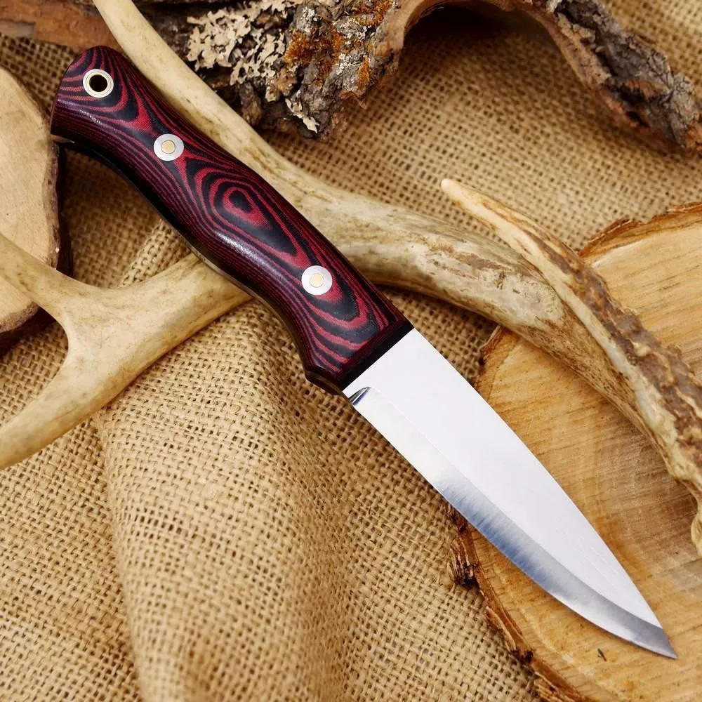 Classic: Red & Black Linen Micarta