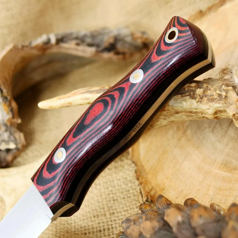 Classic: Red & Black Linen Micarta