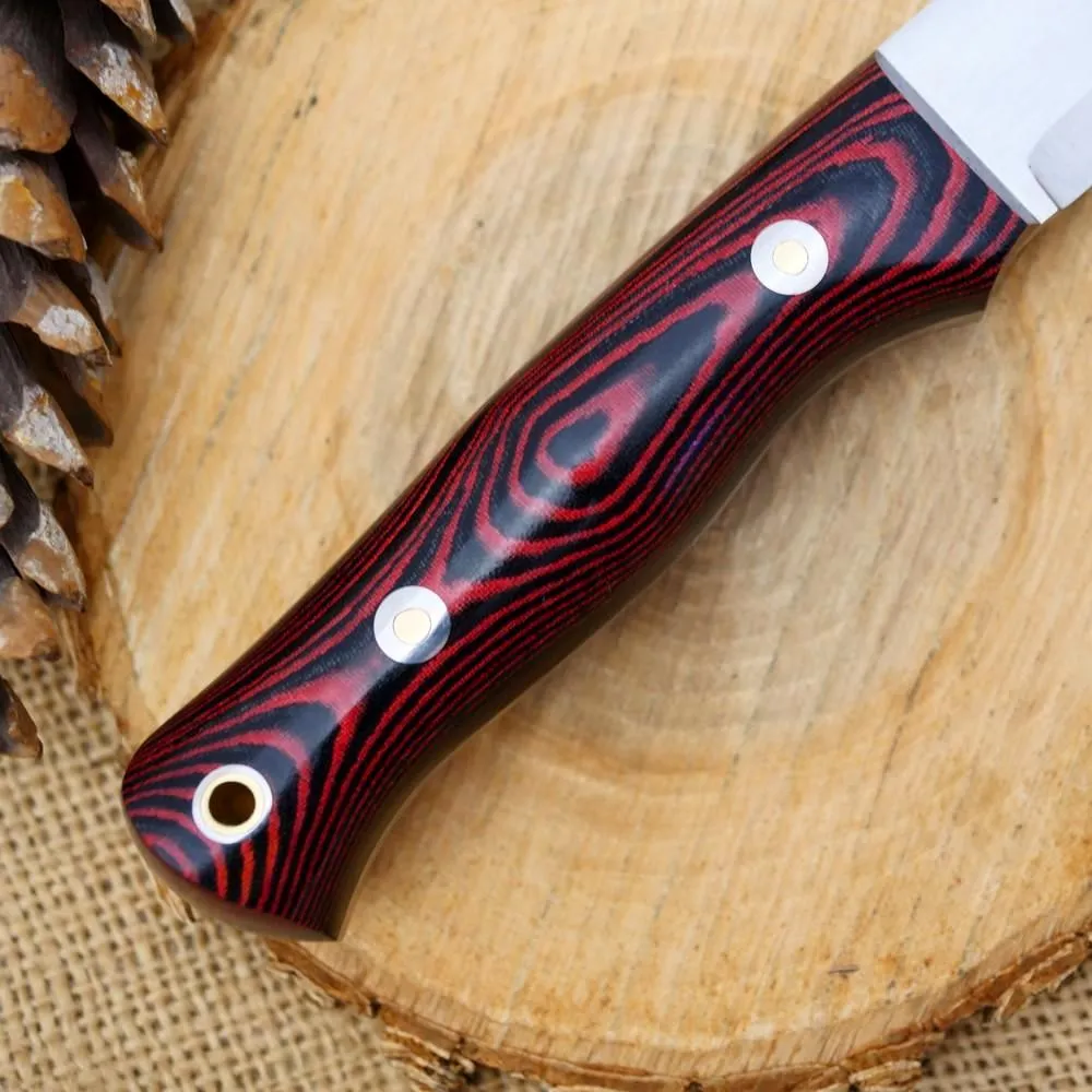 Classic: Red & Black Linen Micarta