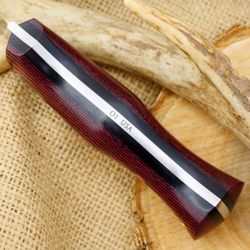 Classic: Red & Black Linen Micarta