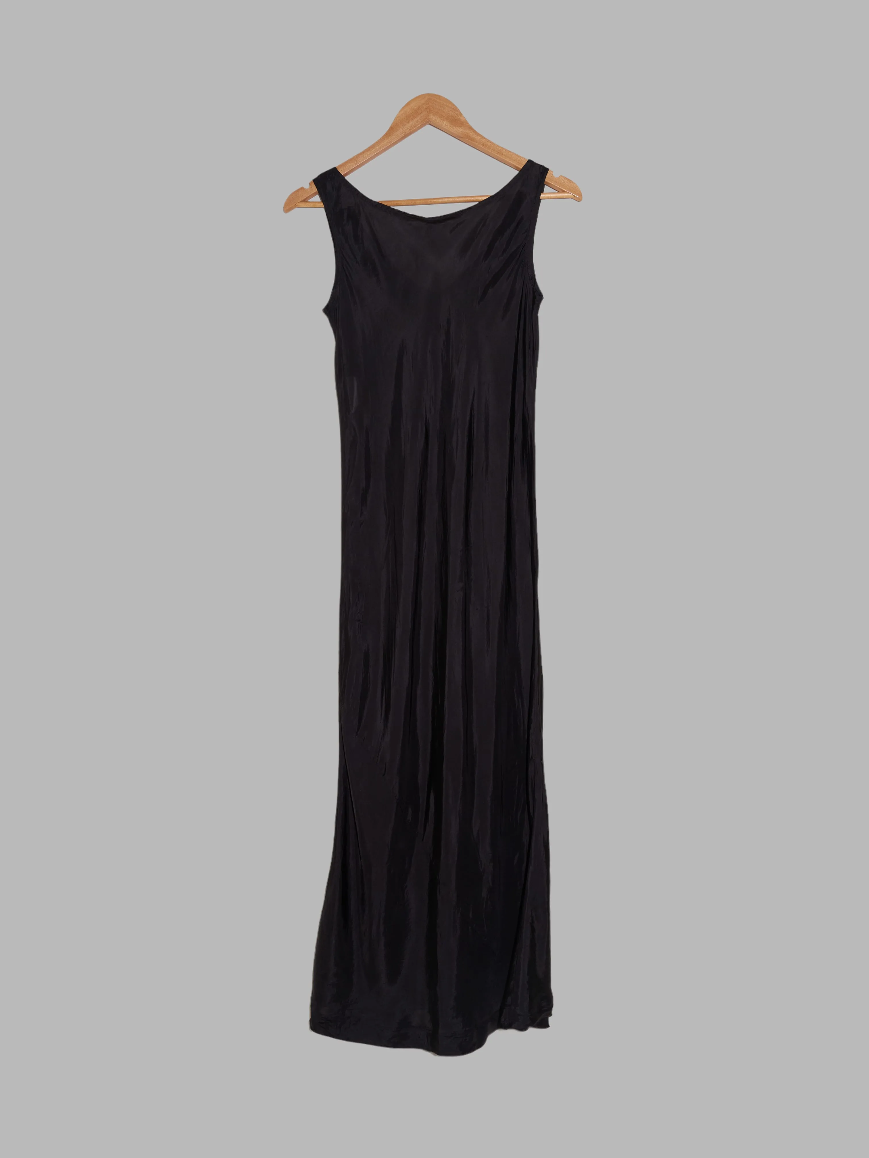 Comme des Garcons 1999 sheer black cupra sleeveless dress