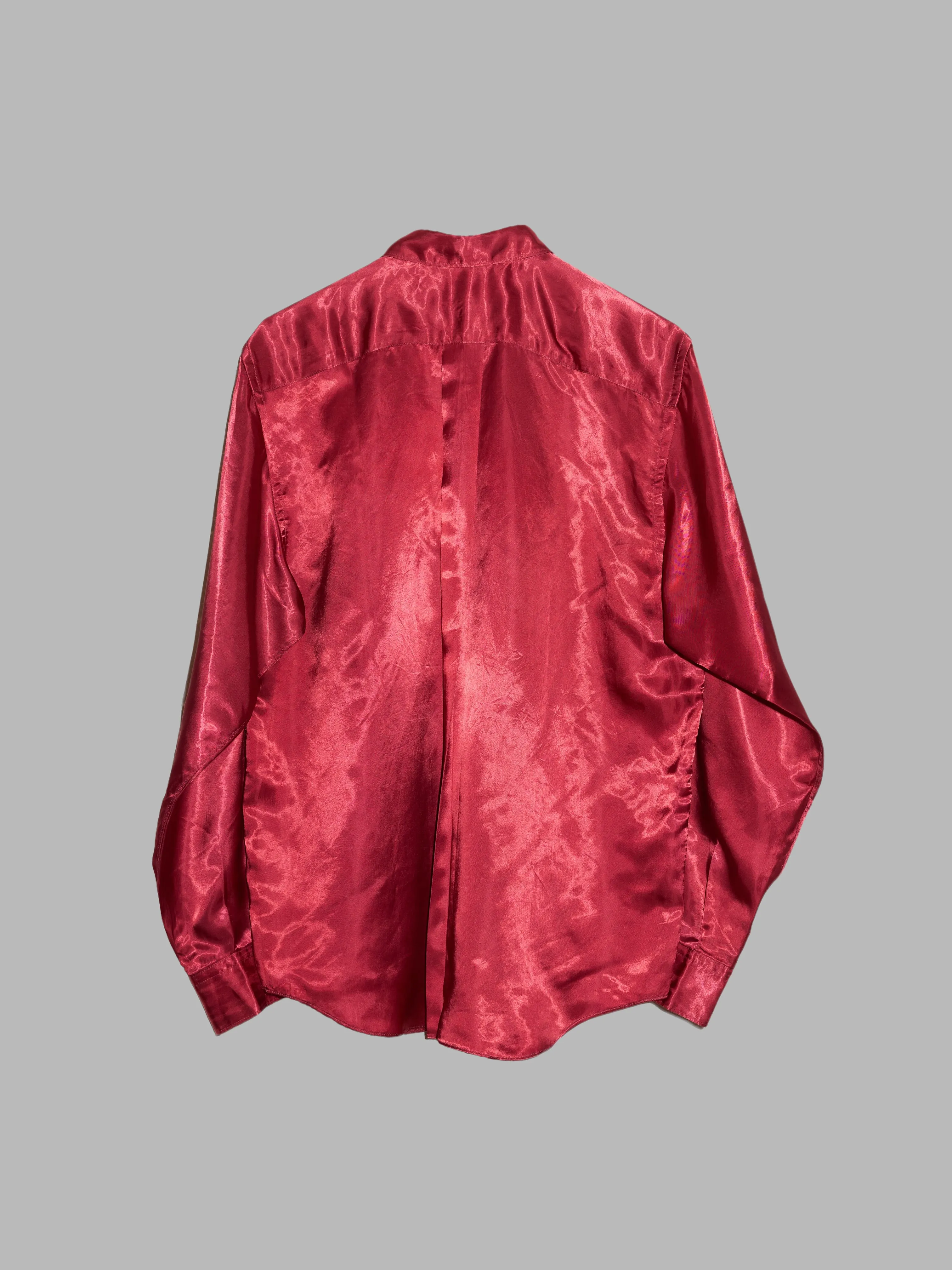 Comme des Garcons SS1995 red cupra satin shirt