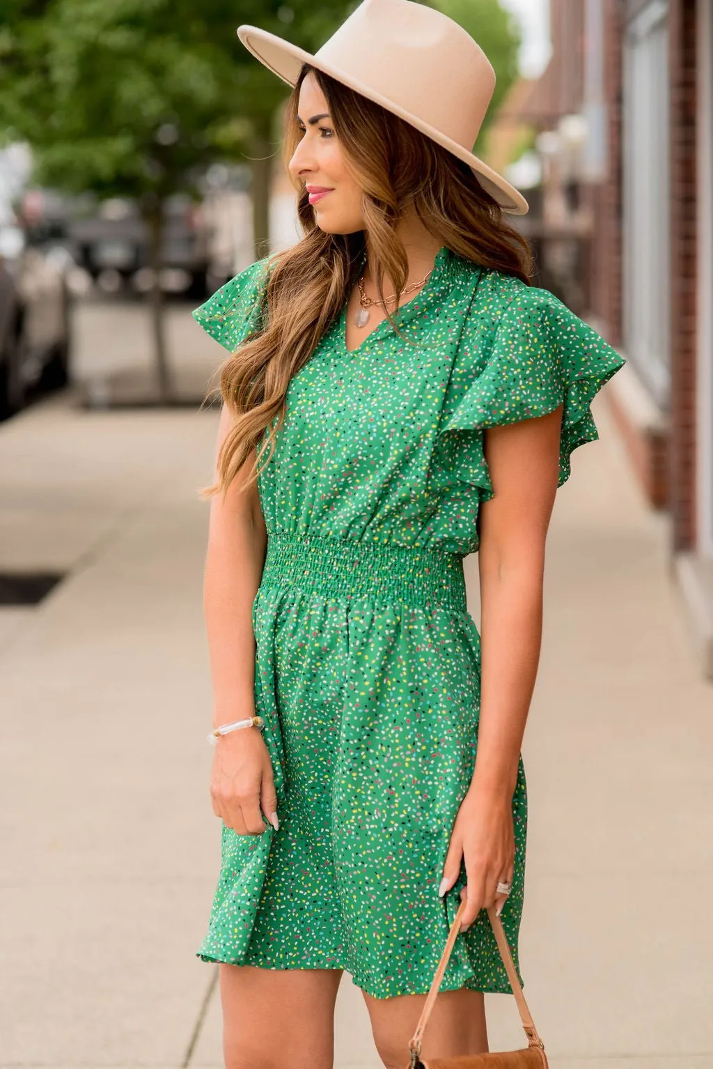 Confetti Flutter Sleeve Dress