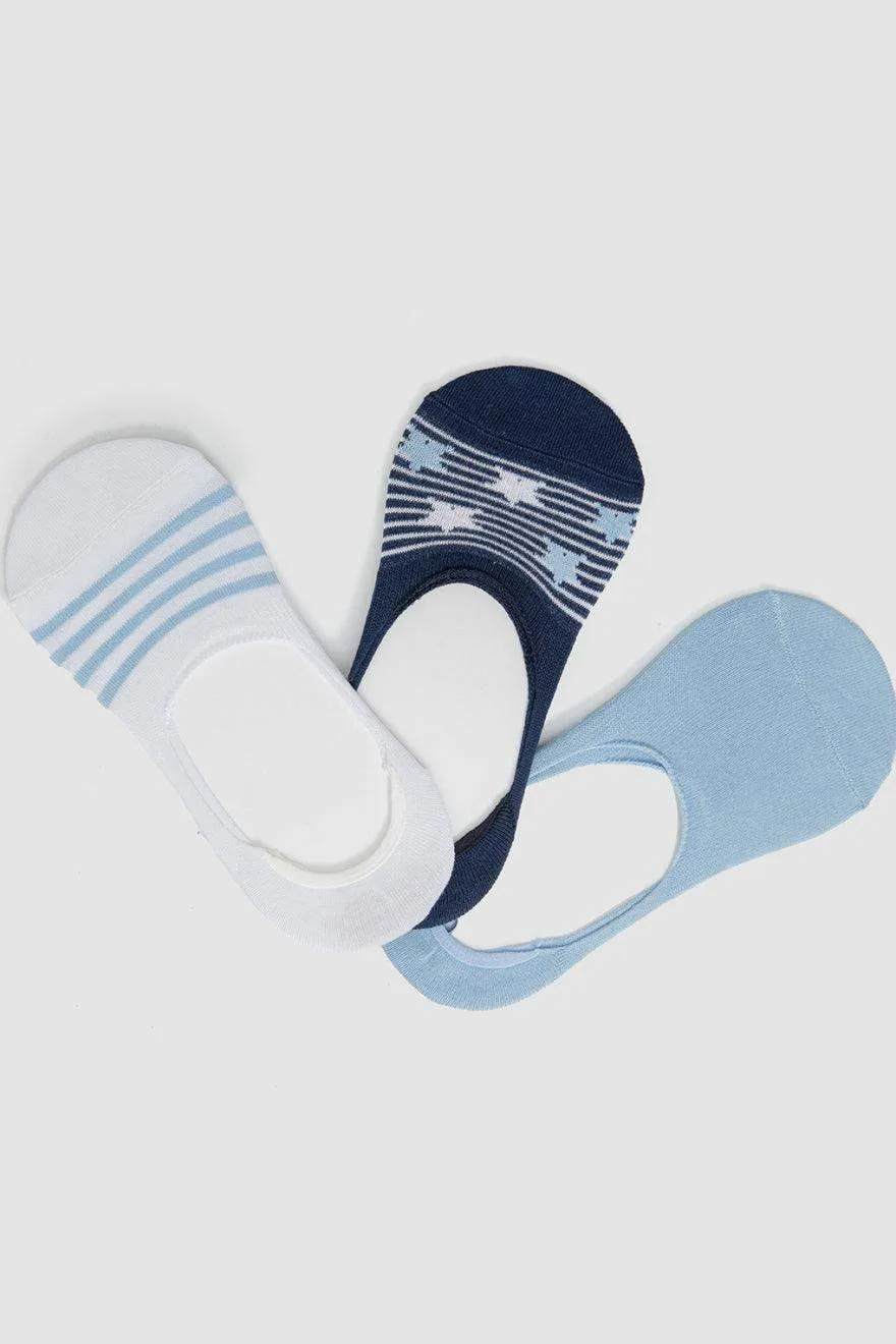 Cotton Invisible Socks - 3 Pairs