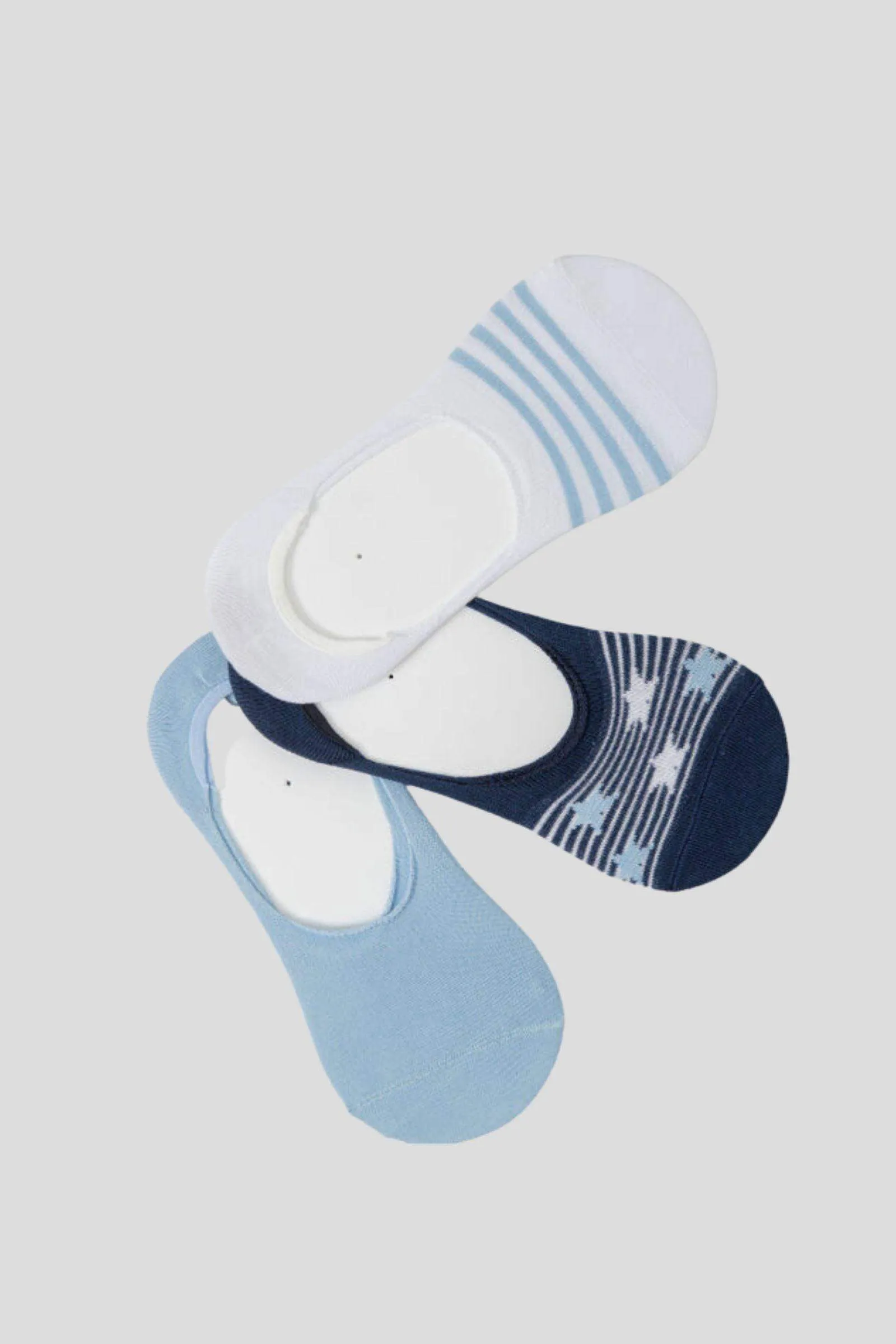 Cotton Invisible Socks - 3 Pairs