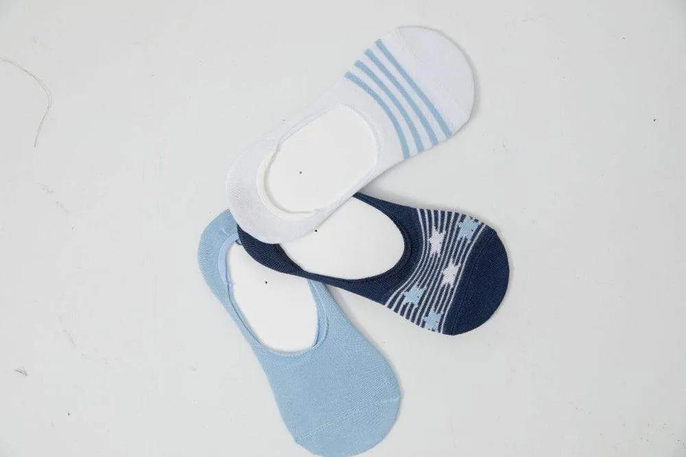 Cotton Invisible Socks - 3 Pairs