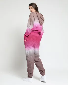 Crossover Netting Sweater Dip Dye Joggers