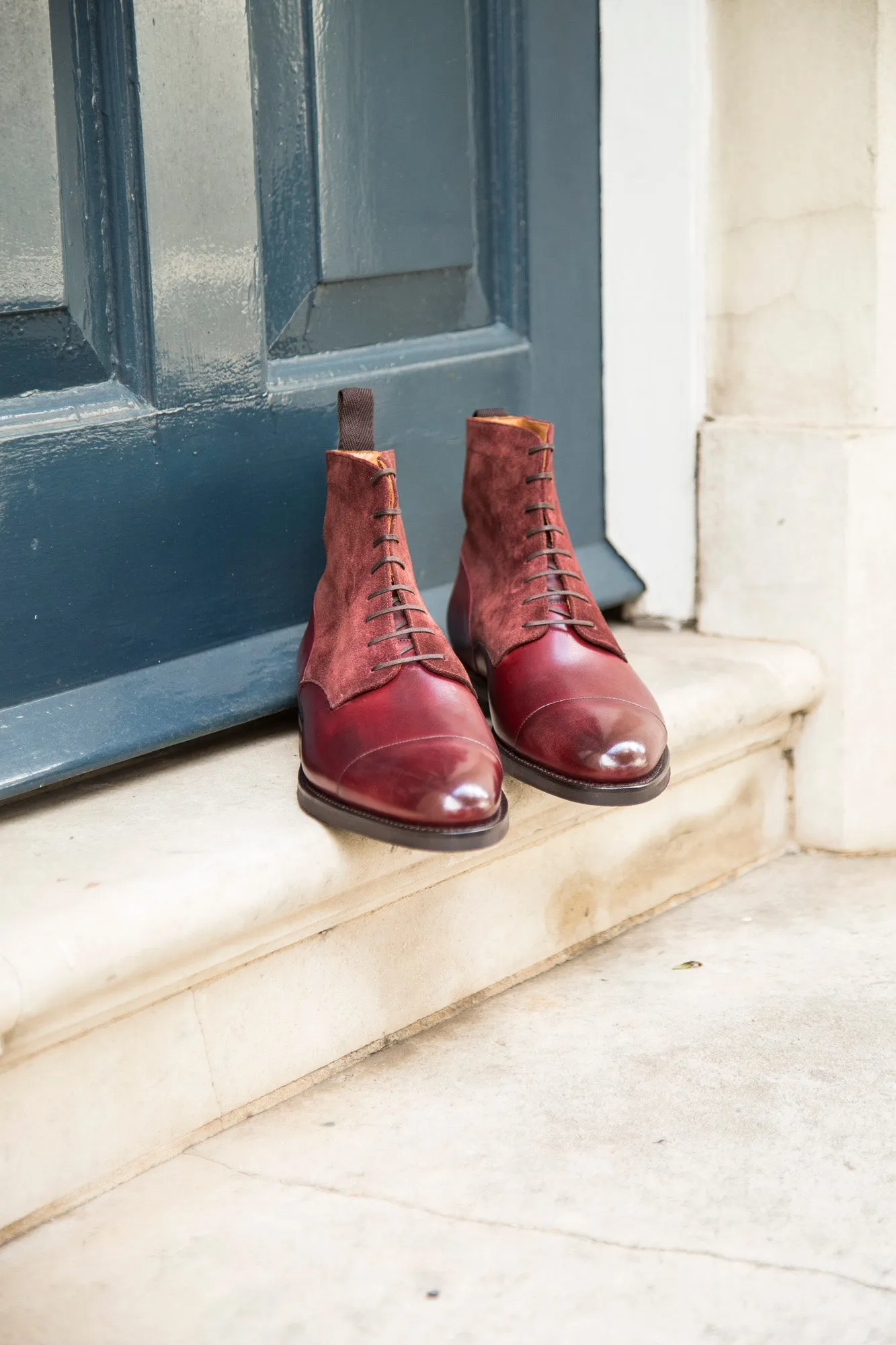 Delridge - MTO - Burgundy Calf / Burgundy Suede - TMG Last - Double City Rubber Sole