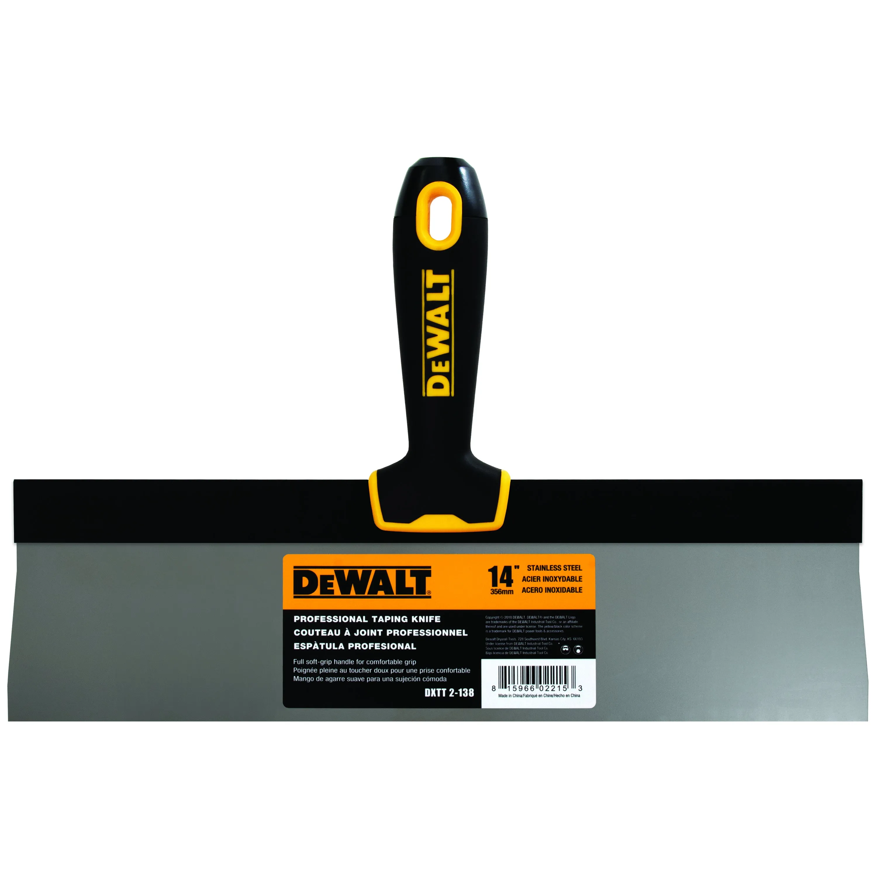 DeWalt Stainless Steel Taping Knife – Soft Grip Handle