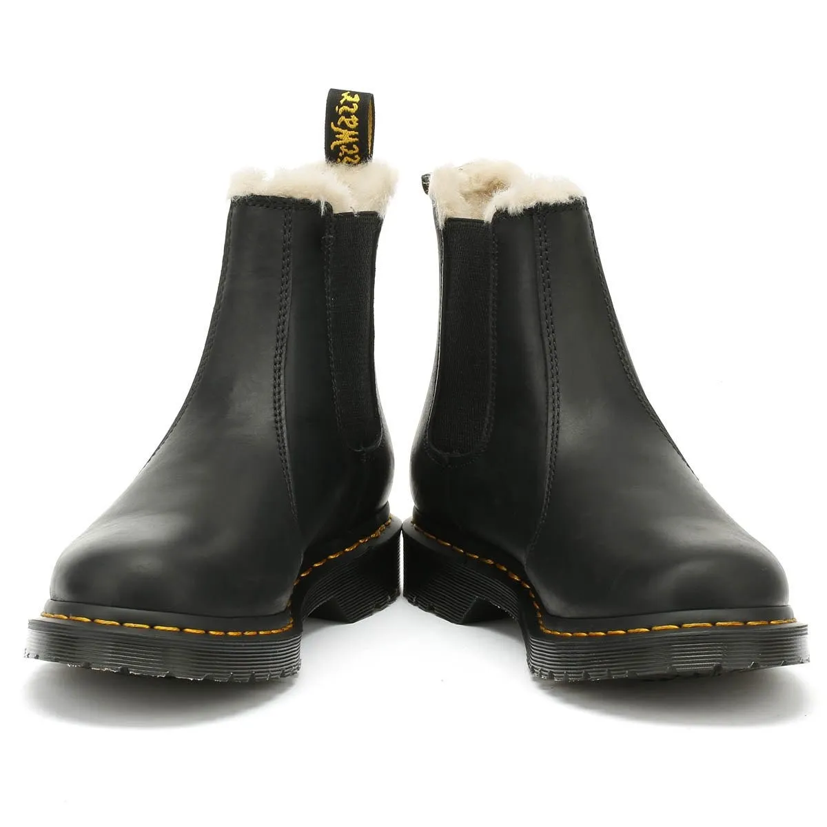 Dr. Martens Womens Black Burnished Wyoming Leonore Boots