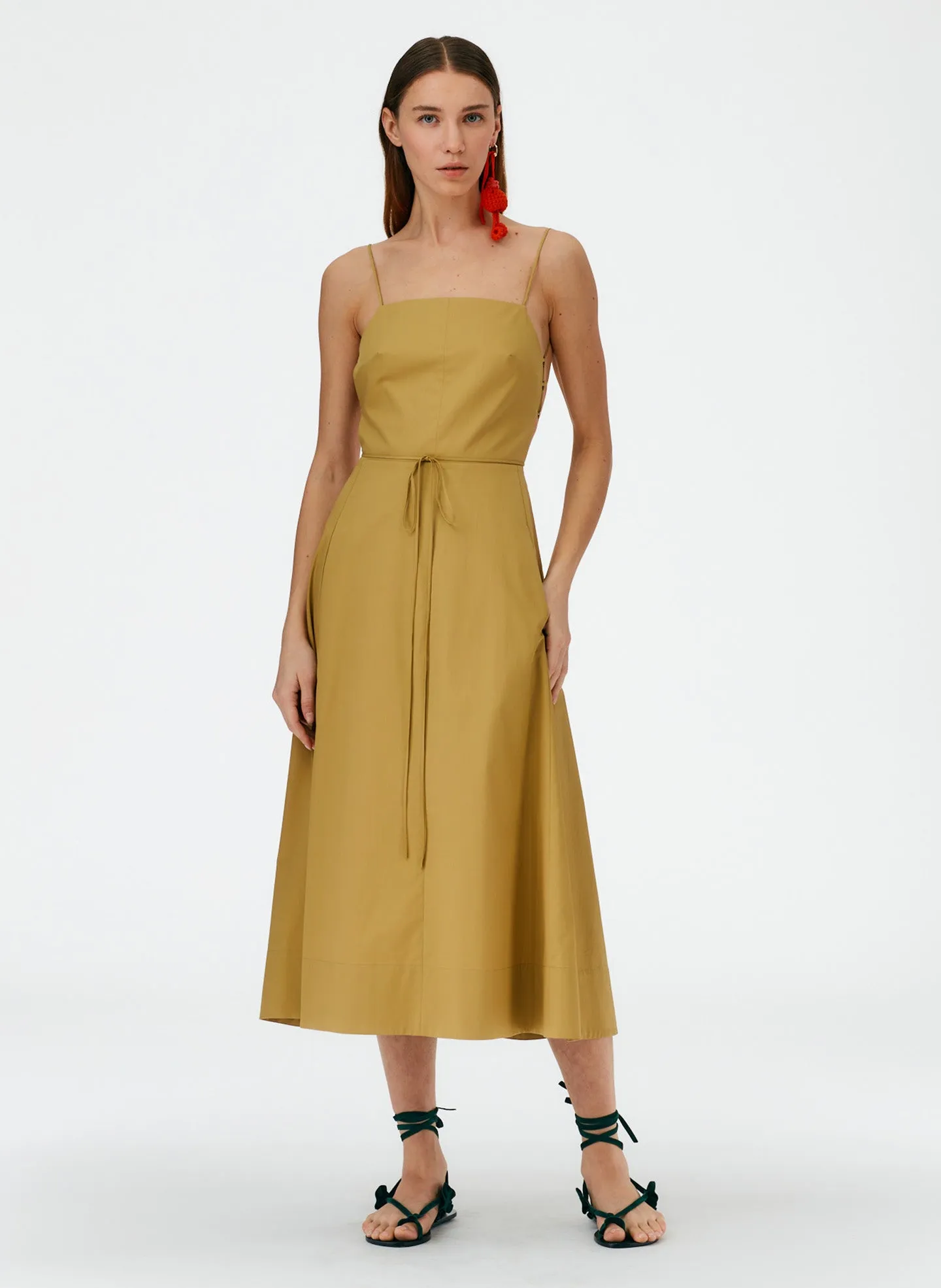 Eco Poplin Strappy Dress