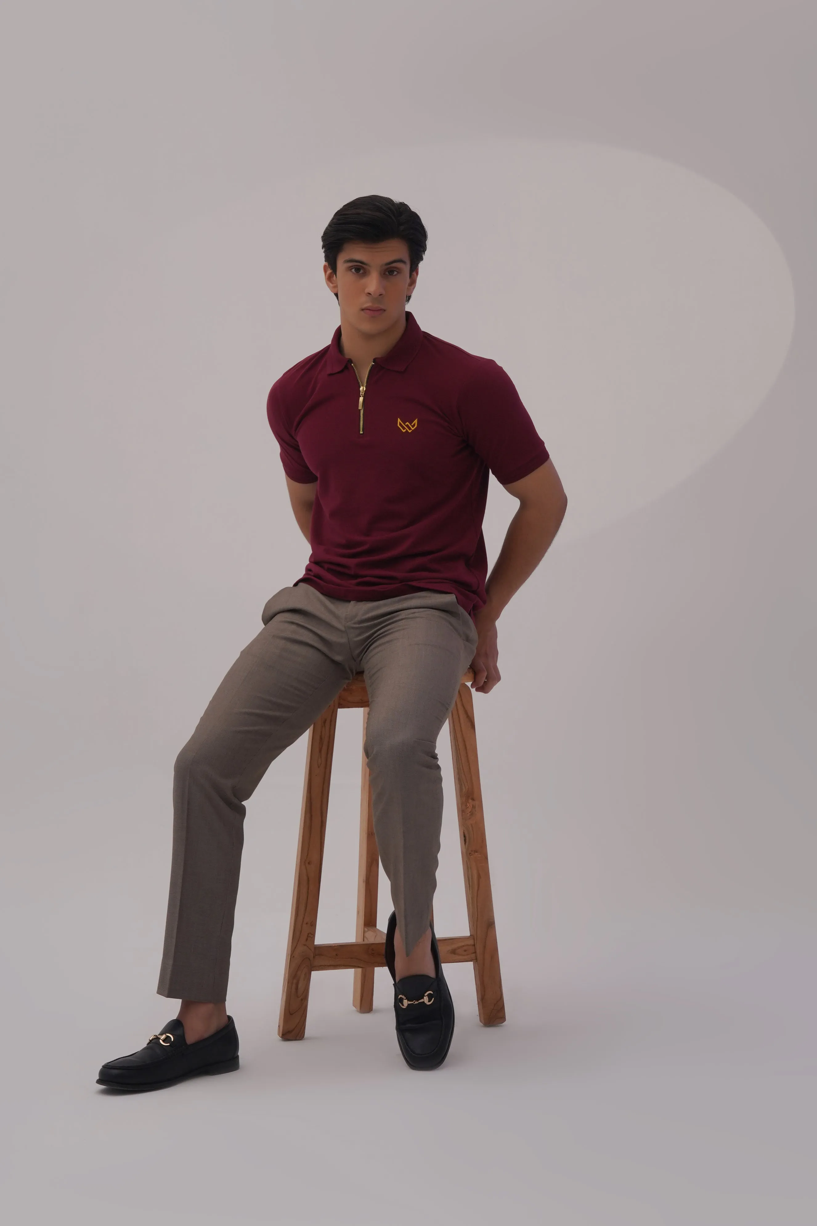 Elite Maroon/Gold Superior Polo