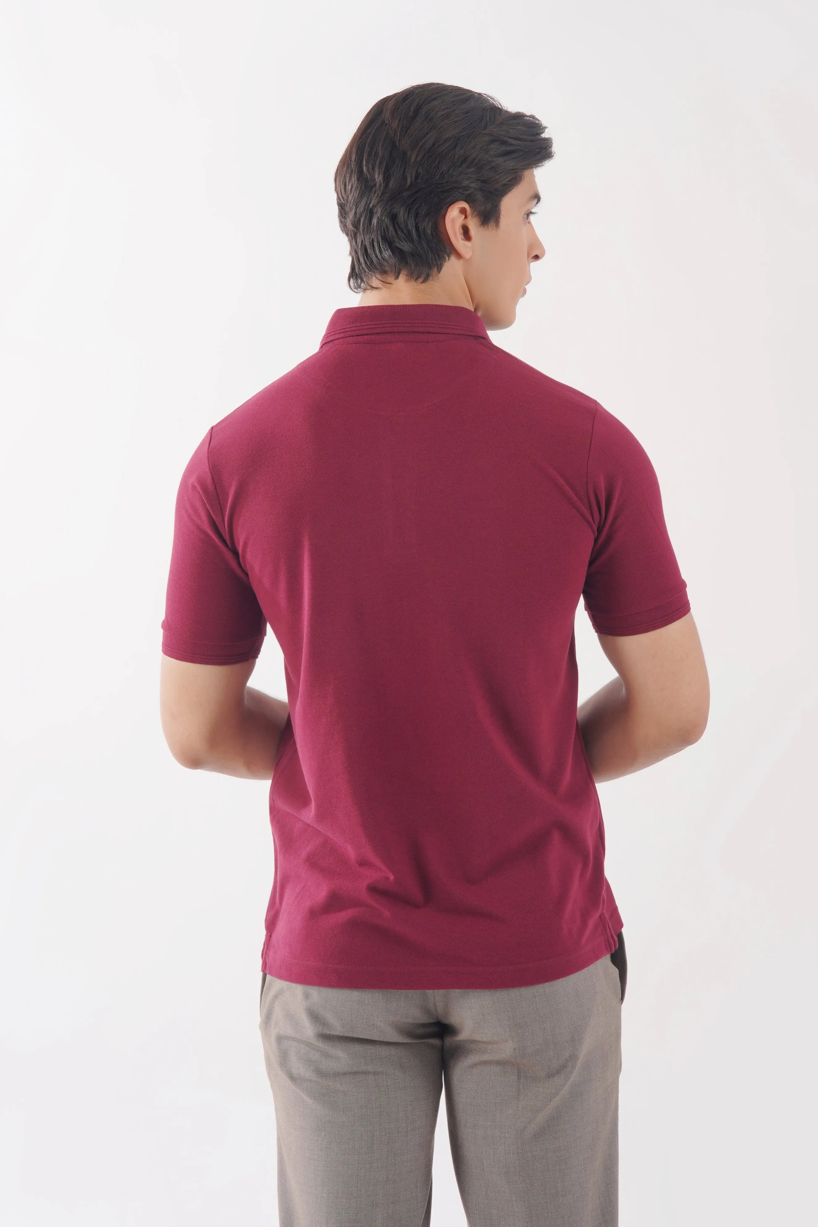 Elite Maroon/Gold Superior Polo