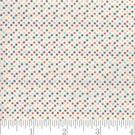 ESSENTIALLY YOURS White Multi B 8655 89 Mini Dot.Priced per 25cm.