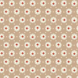 Fabric BAKE SALE BROWN by Elea Lutz from the My Favorite Things Collection for Poppie Cotton, # FT23703