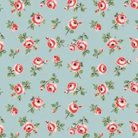 Fabric ROSE PETALS BLUE by Elea Lutz from the My Favorite Things Collection for Poppie Cotton, # FT23714