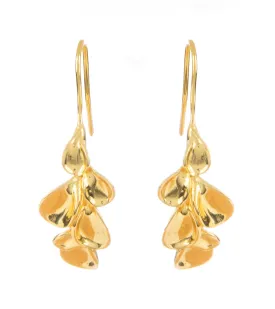 Floating Plumeria Petals Tear Drop Earrings 52715