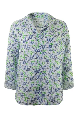 Frank & Eileen Eileen Relaxed Button Up in Green Blue Floral