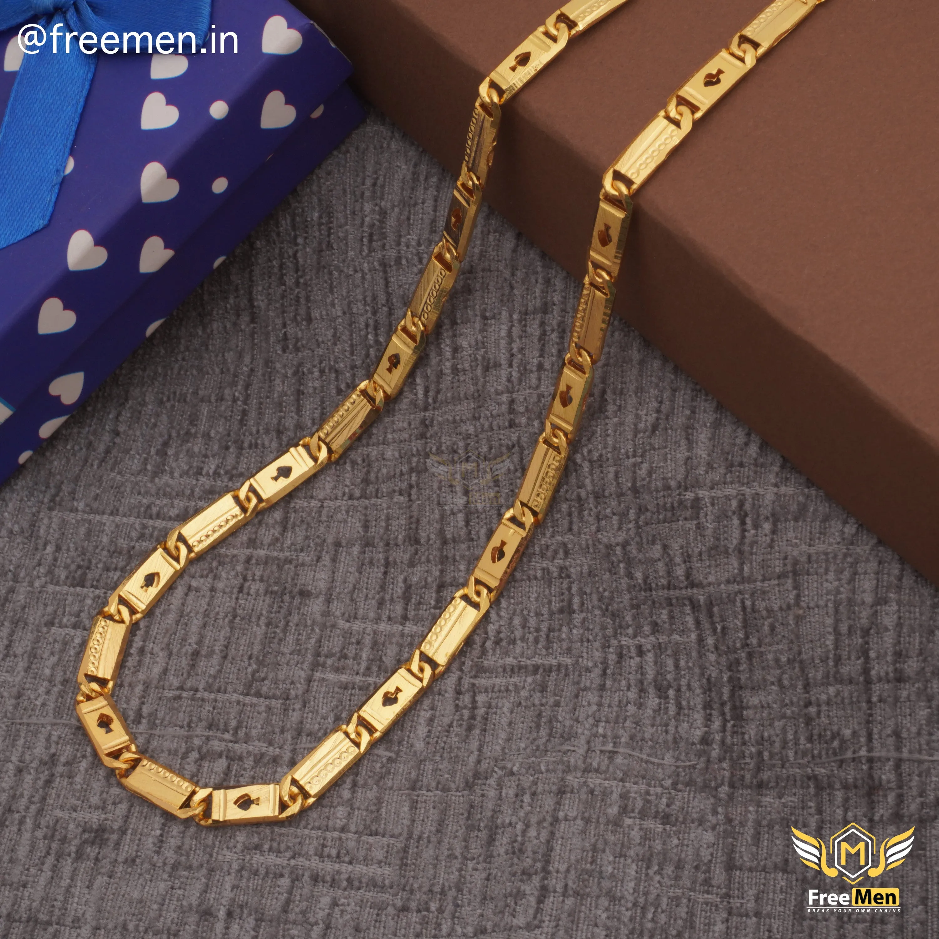 Freemen Enticing PAN OBO Design Nawabi Biscuit Chain - FM361