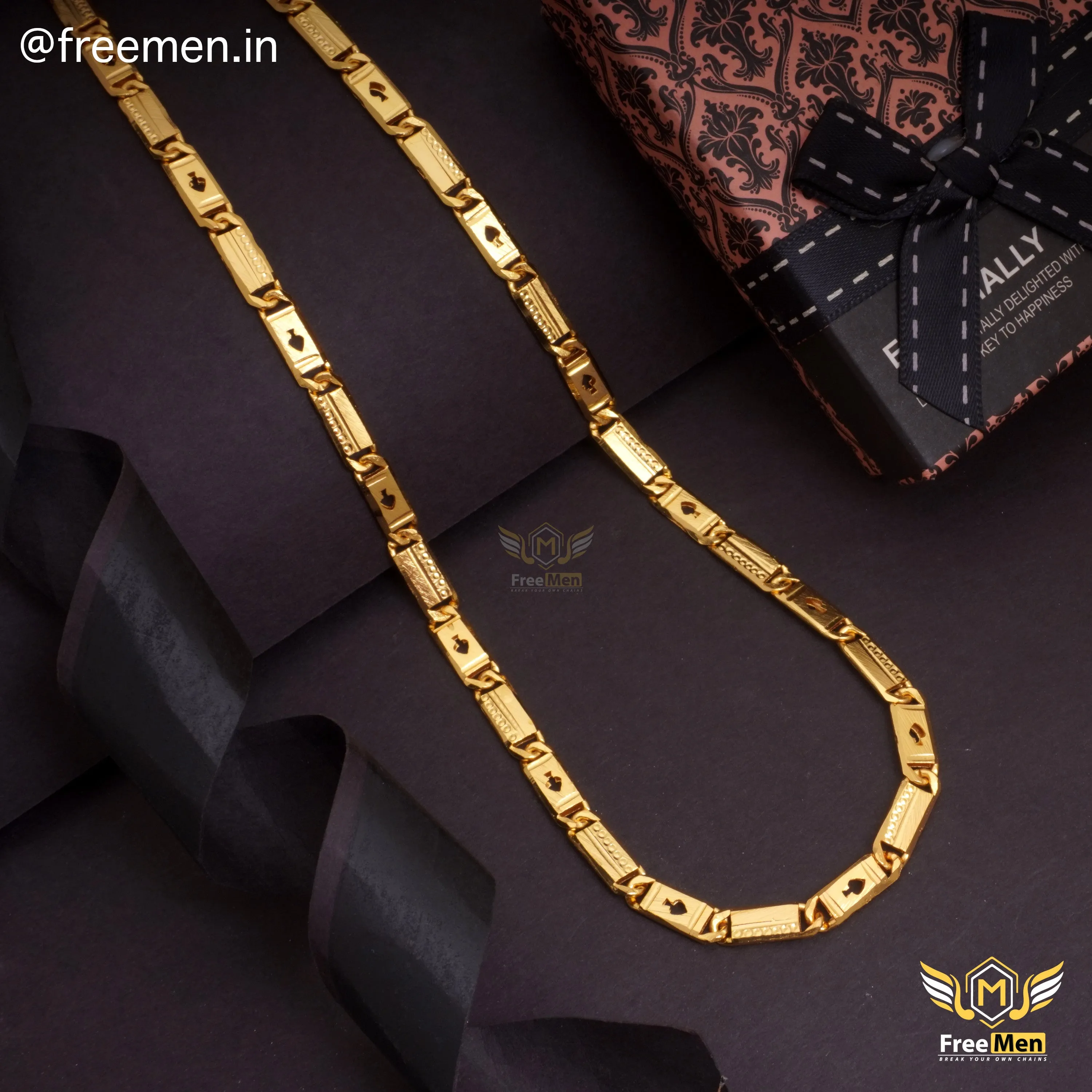 Freemen Enticing PAN OBO Design Nawabi Biscuit Chain - FM361