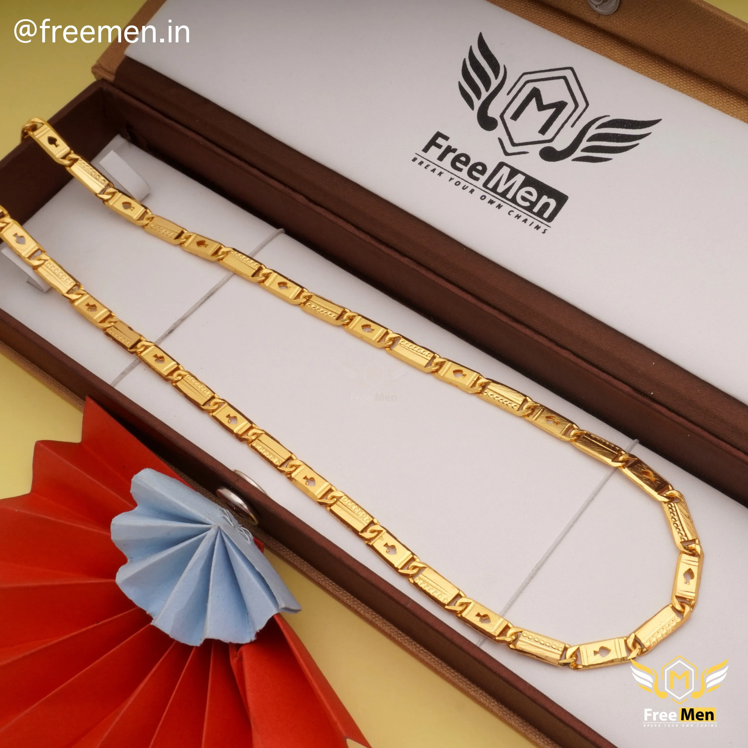 Freemen Enticing PAN OBO Design Nawabi Biscuit Chain - FM361