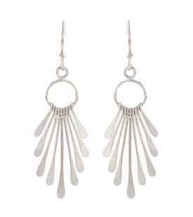 Fringe Earrings, Rhodium Plated