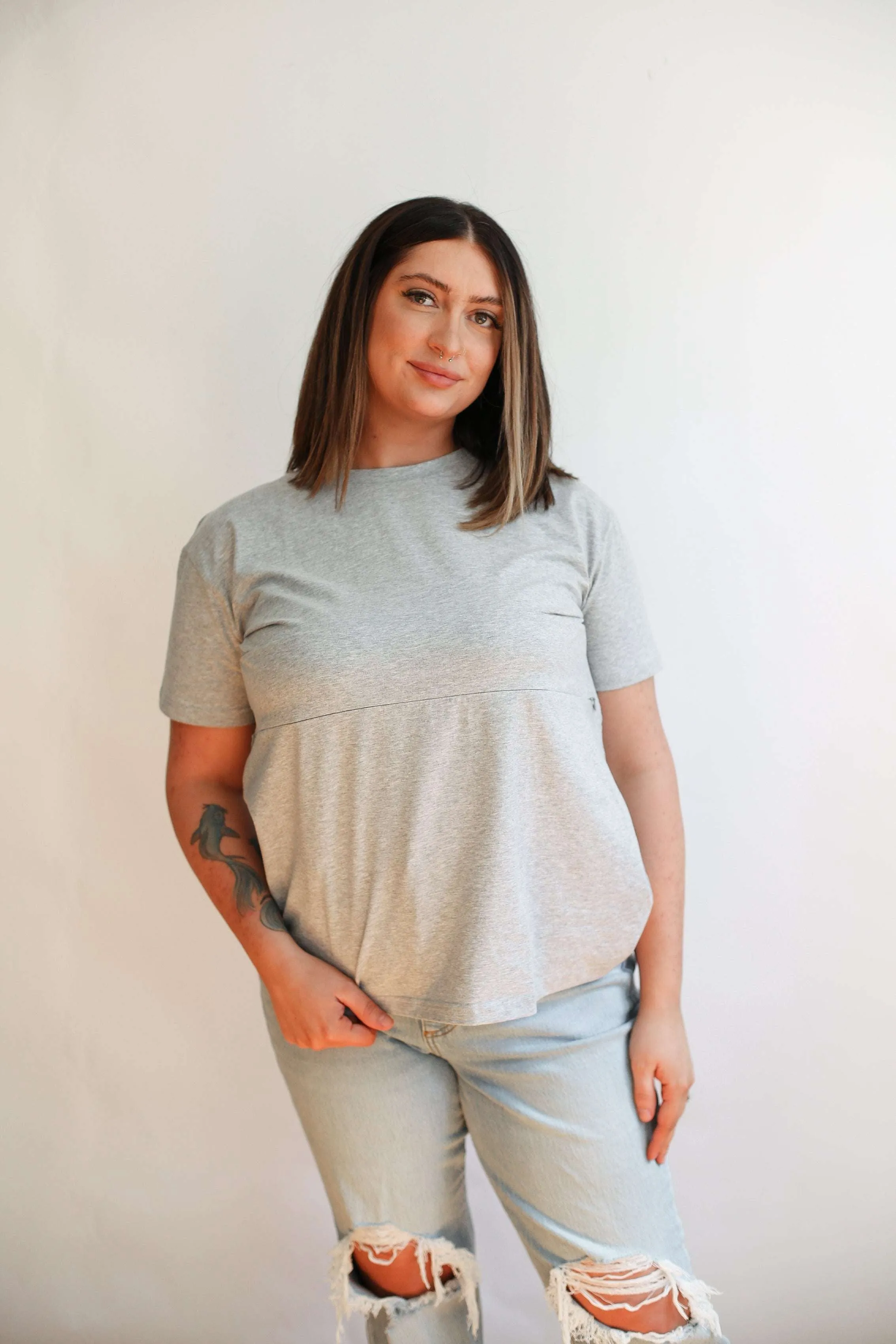 Full Zip Breastfeeding Tee