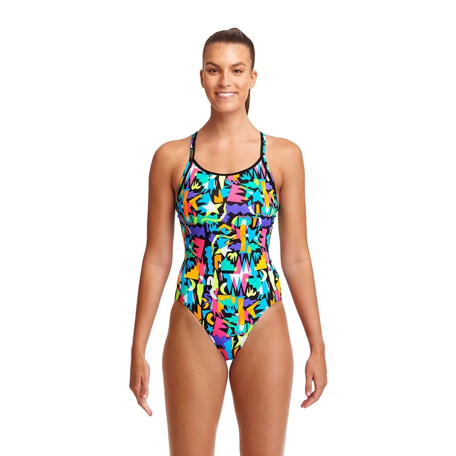 Funkita Womens Diamond Back One Piece FS11L- Paper Cut