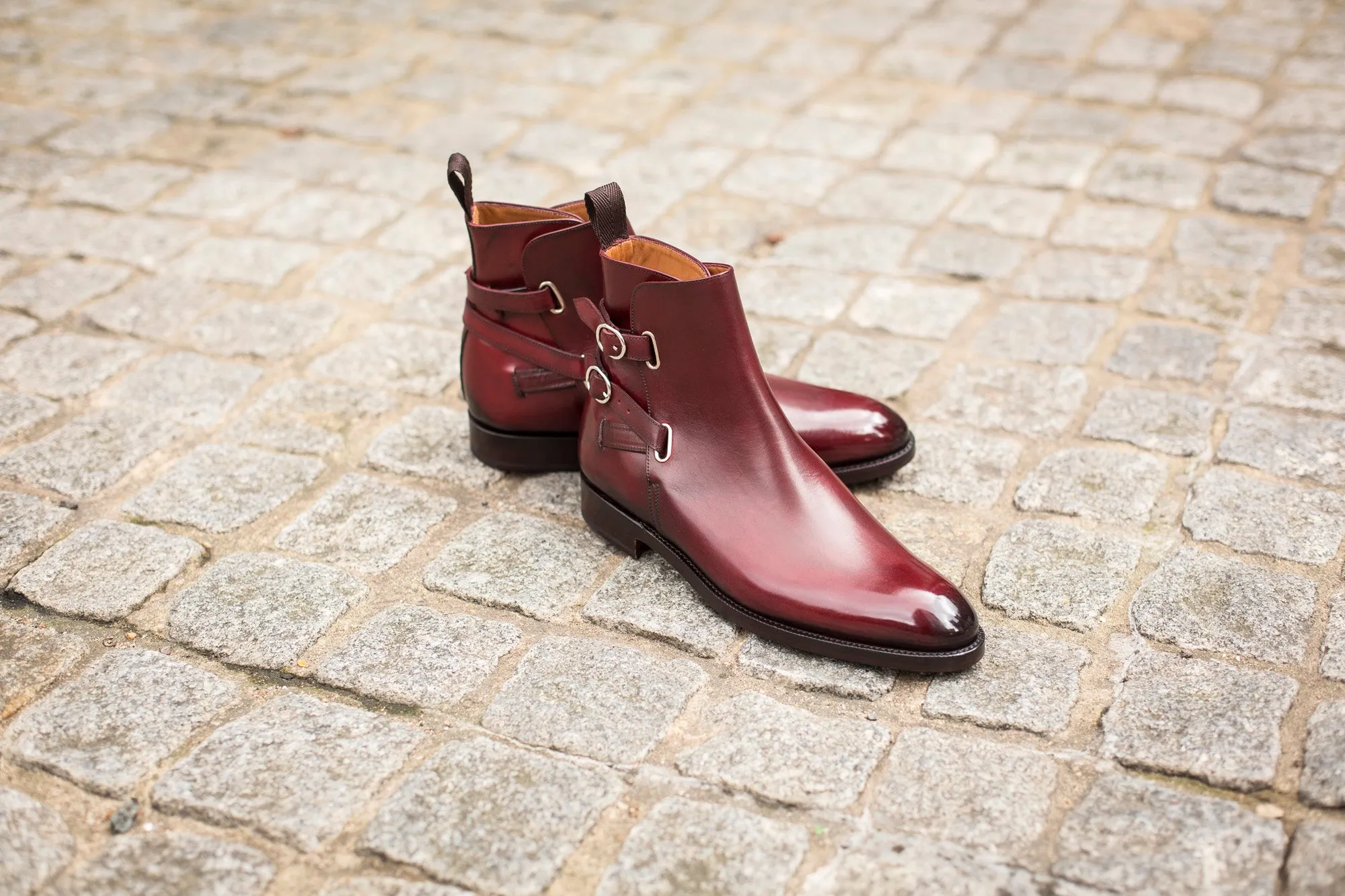 Genesee - MTO - Burgundy Calf - NGT Last - Double Country Rubber Sole