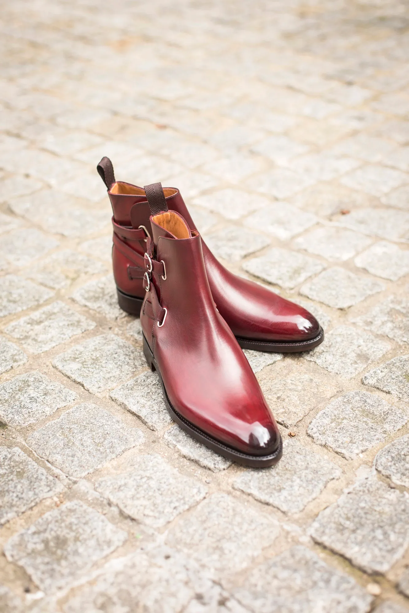 Genesee - MTO - Burgundy Calf - NGT Last - Double Country Rubber Sole