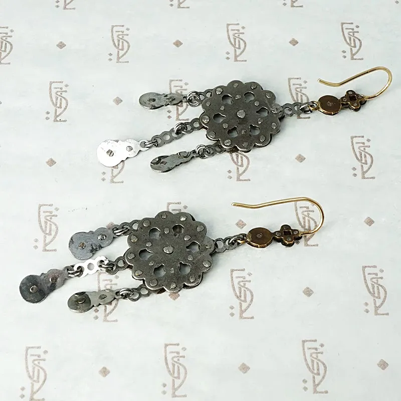 Glittering Georgian Cut Steel Earrings