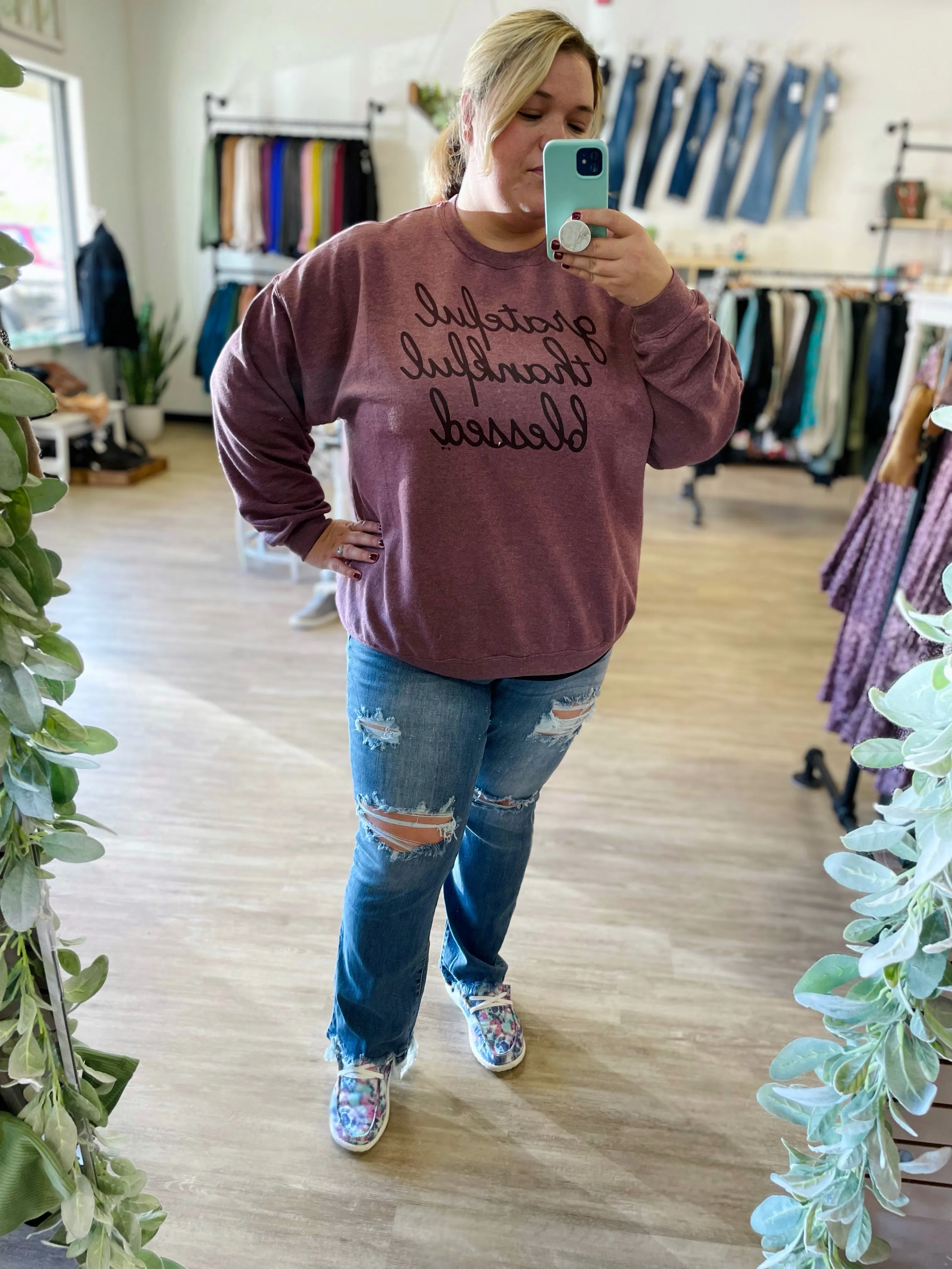 Grateful Thankful Blessed - Cozy Sweatshirt