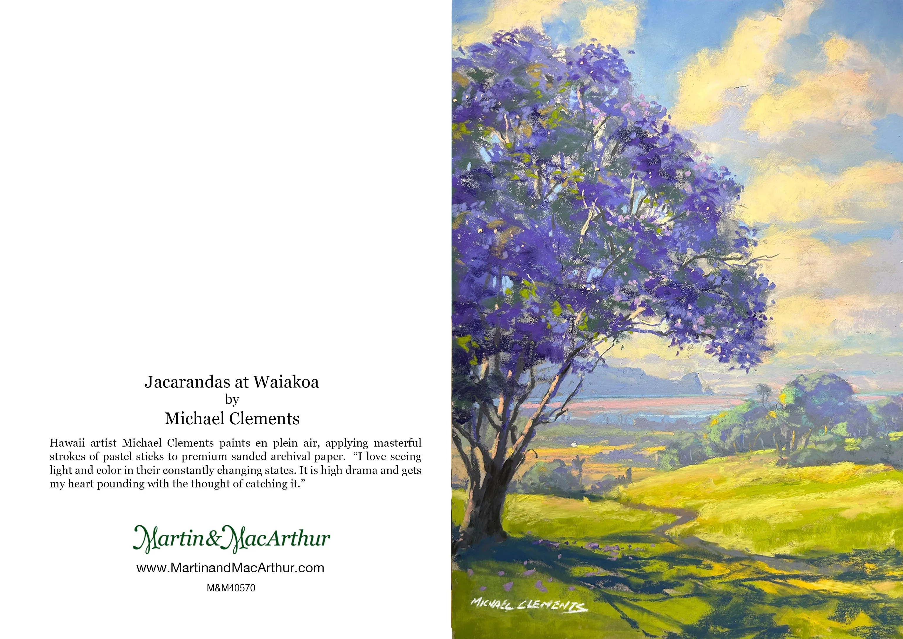 Greeting Card "Jacarandas at Waiakoa" by Michael Clements