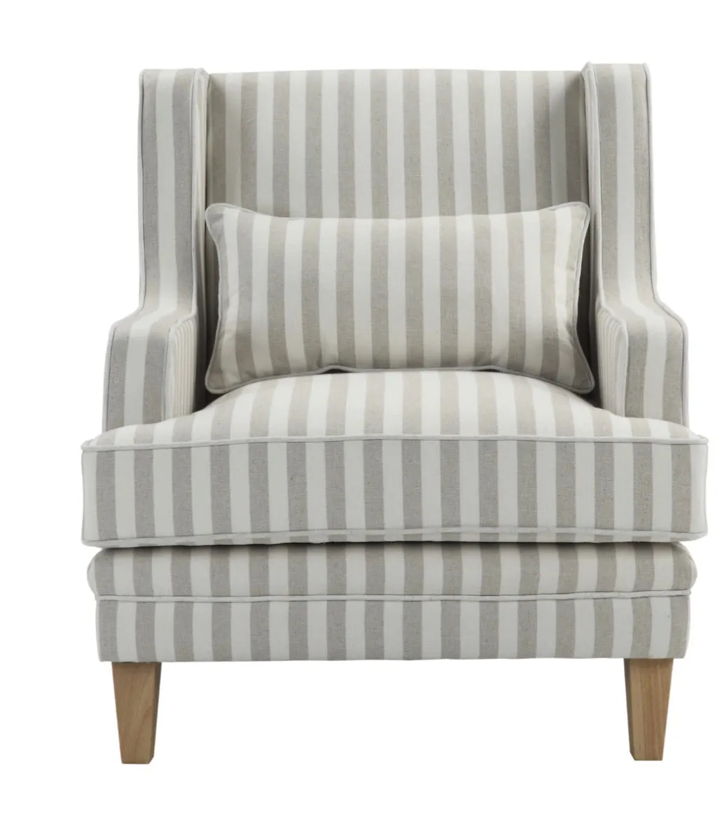 Hudson Natural Stripe Armchair