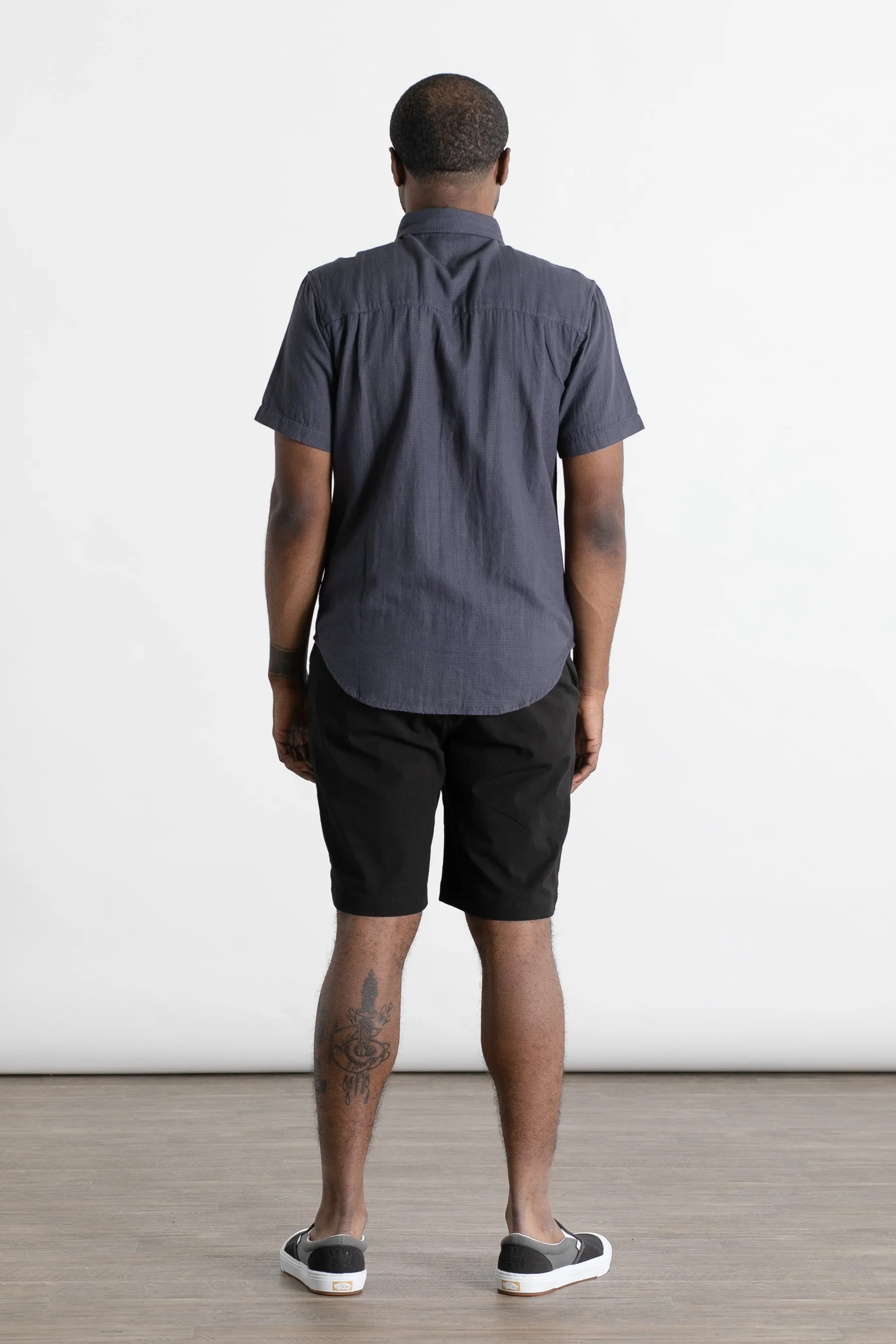 Jordan Slim Shirt / Charcoal Doublecloth