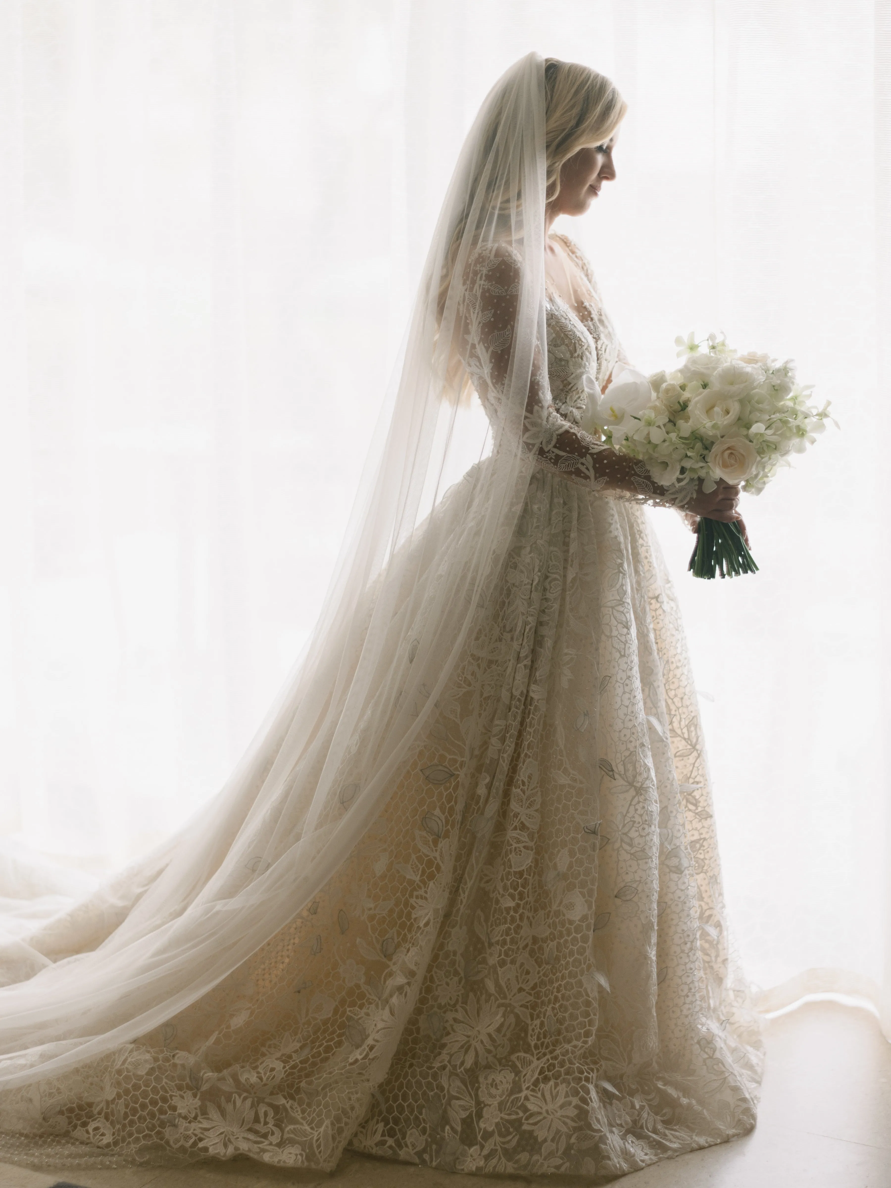 KATHERINE Royal Cathedral English Net 1 Layer Bridal Veil